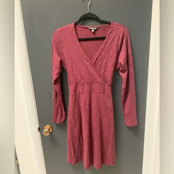 Toad&Co | Dresses | Toad Co Maroon Cue Wrap Dress Size M | Poshmark